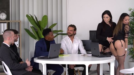 Hardcore DP Interracial Orgy with Slutty Spanish Real Estate Brokers Francys Belle and Valentina Bianco GP1955 small screenshot